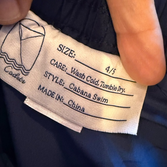 Cadets Cabana Swim Shorts in Navy SZ 4/5 NWOT boys - Picture 3 of 3